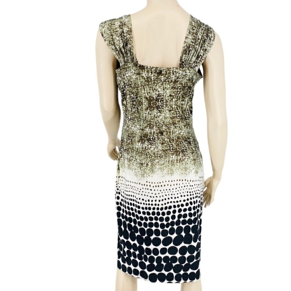 Dusak Faux Wrap Ruche Waist Knee Length Dress Sz M - Picture 3 of 12